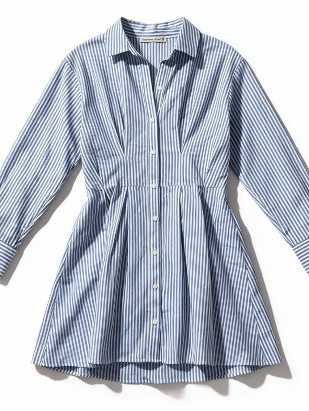 Abercrombie & Fitch Womens XS Blue White Striped Shirtdress Preppy Casual